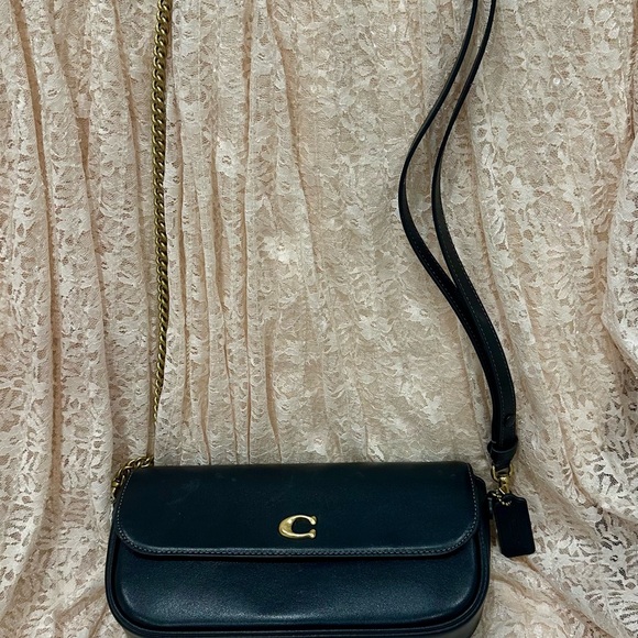 Coach Black Crossbody Bag with Gold Accent NWT - Picture 2 of 7